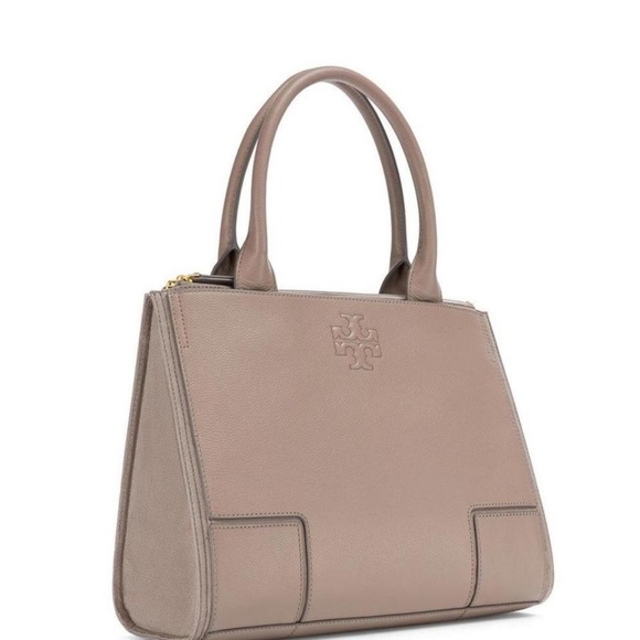 HOT-Tory Burch Ella Leather Tote Light oak/Blush - Picture 6 of 7